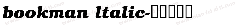 bookman ltalic字体转换
